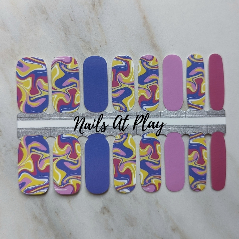 5 for $20 Nail Wraps- Purple Lava Lamp